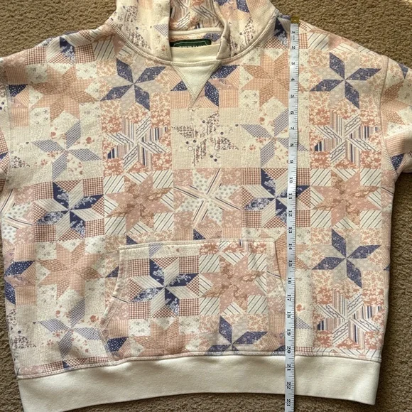 American Eagle Creams and Blues Geometric Design Hoodie Size XS - Picture 9 of 11